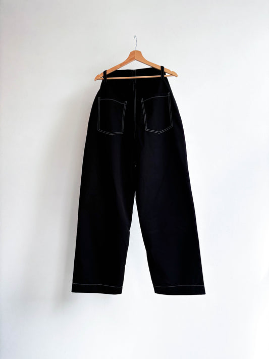Sunnei Contrast Stitching Wide Fit Pants - small