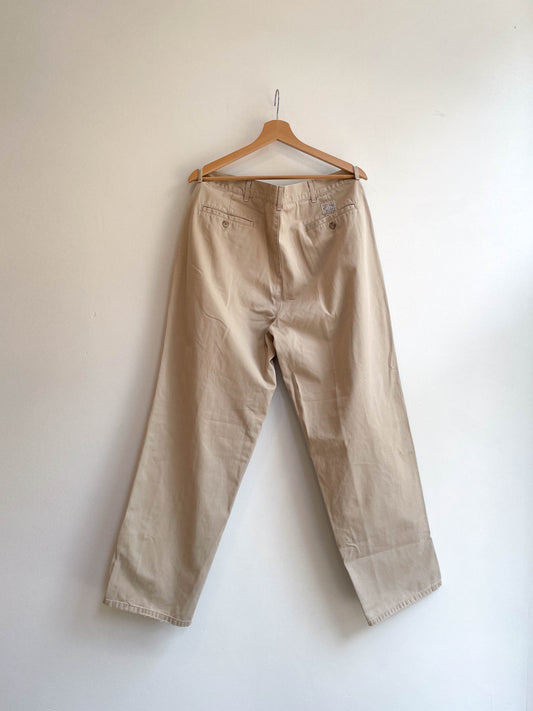 Vintage Polo Ralph Lauren Made in USA Pleated Chino Pants - Large