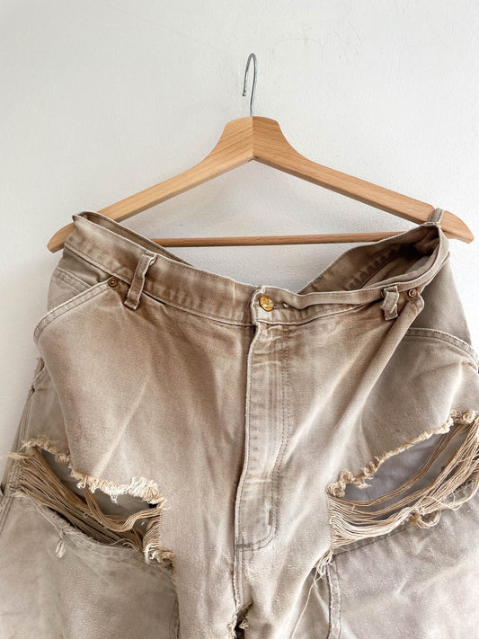 Vintage Carhartt Union Made Distressed Double Knees - Extra Large