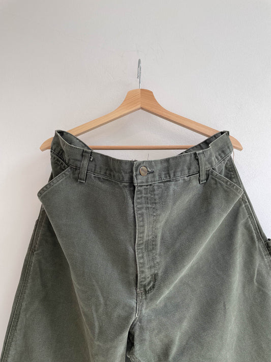 Vintage Green Carhartt Single Side Pocket Single Knee Pants - Extra Large