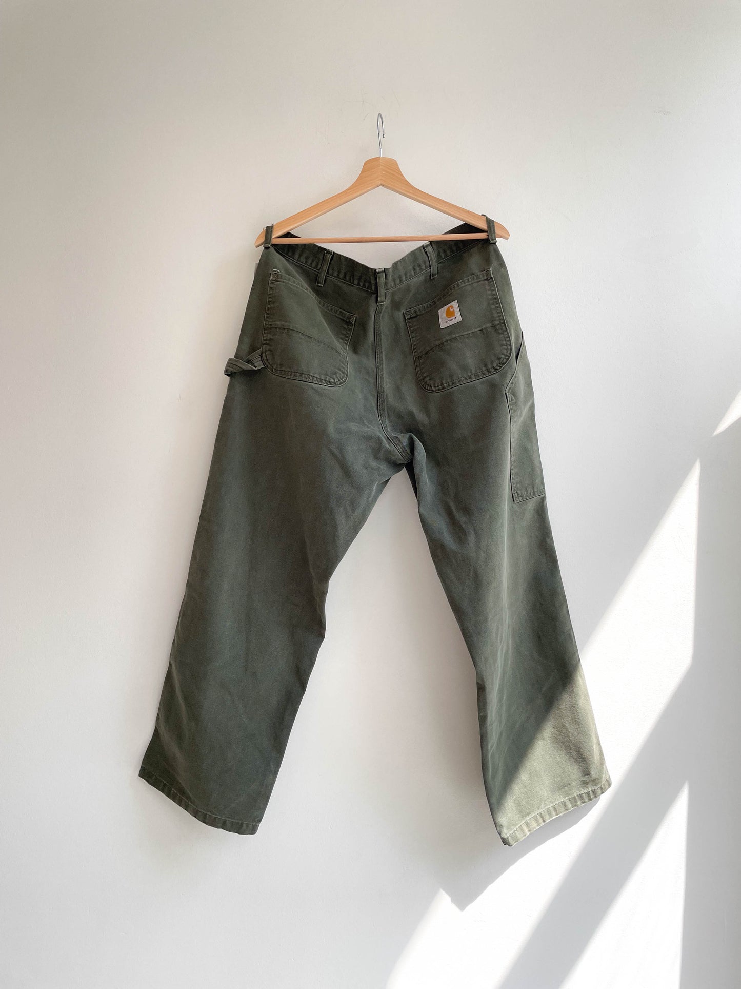 Vintage Green Carhartt Single Side Pocket Single Knee Pants - Extra Large