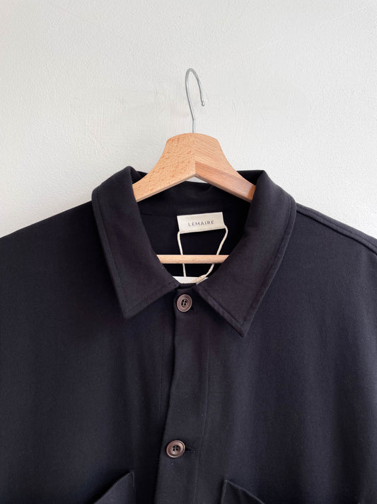 Lemaire Black Two Pocket Overshirt - Large
