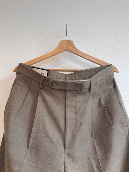 Gucci Wool Herringbone Suit Trousers - Small