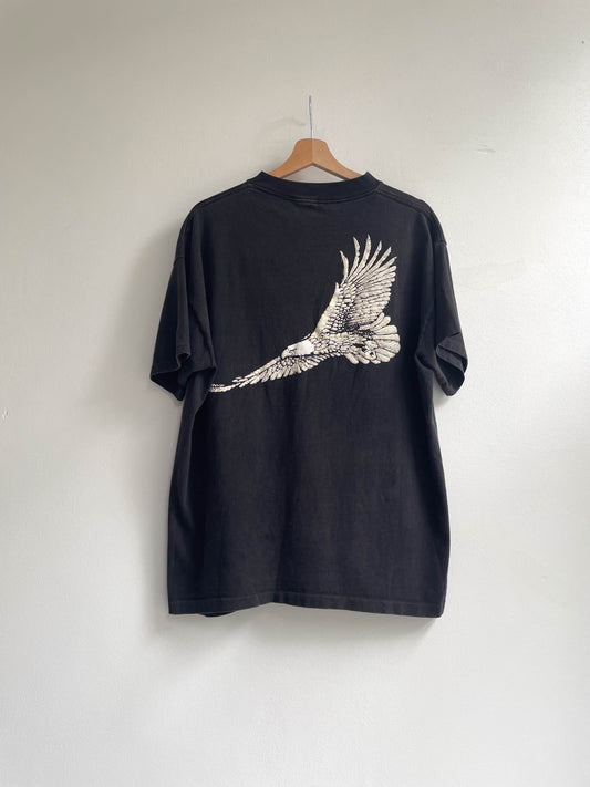Vintage 90's Winston Eagle Single Stitch Pocket Tee - Large