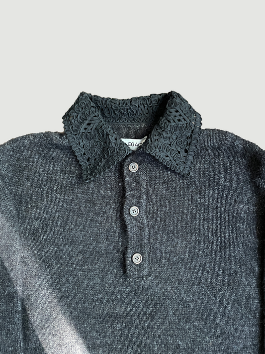 Our Legacy Big Piquet Polo Wool Sweater