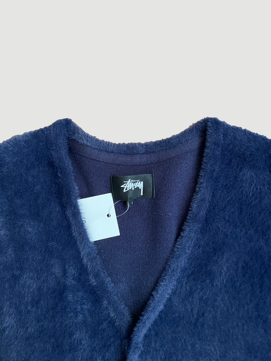 Stüssy Shaggy Cardigan Purple - Large