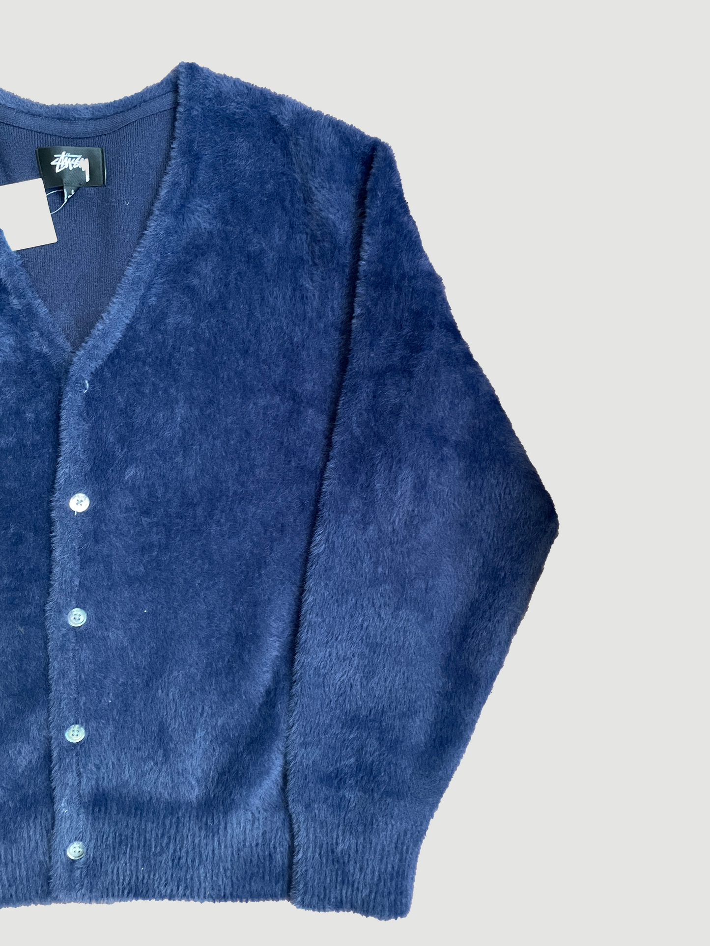 Stüssy Shaggy Cardigan Purple - Large