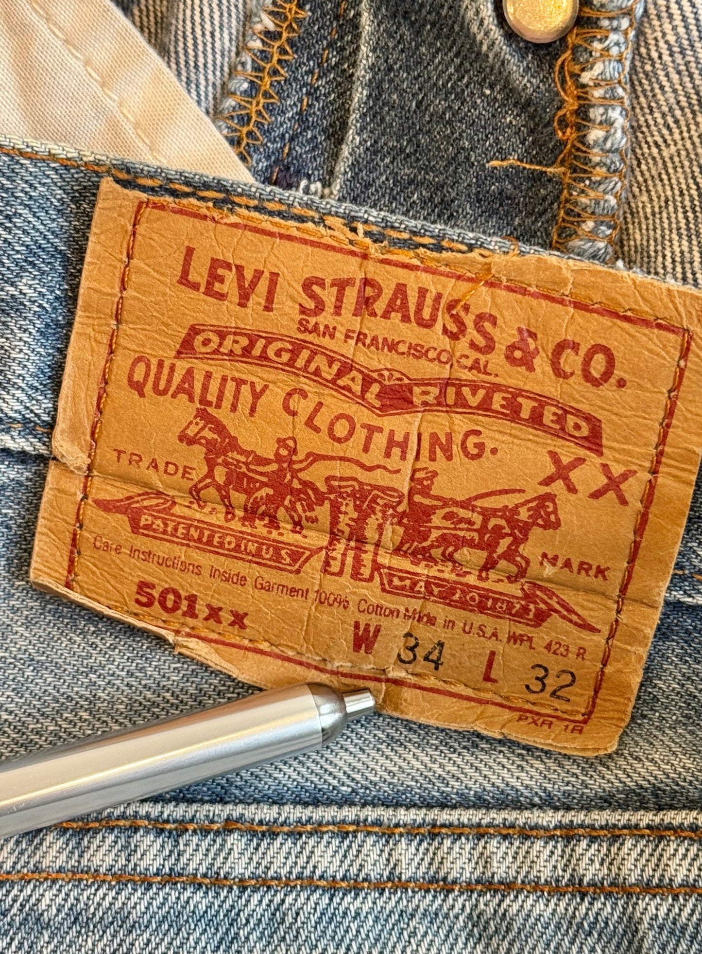 Vintage Levi's Made in USA 501xx Jeans