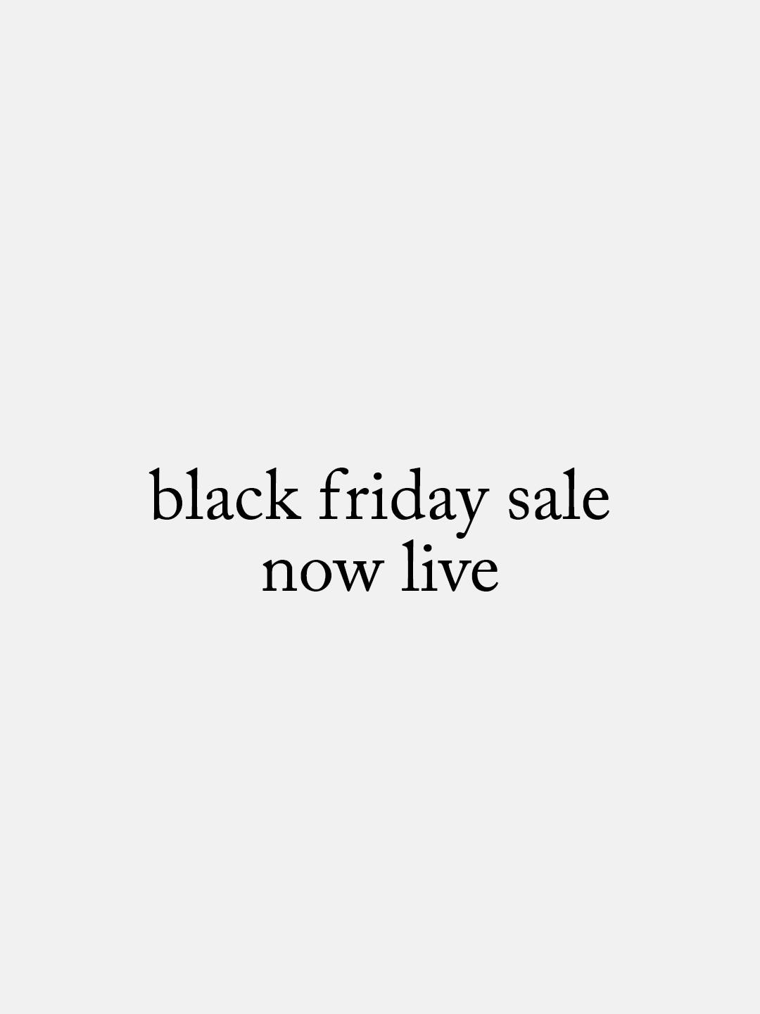 BLACK FRIDAY