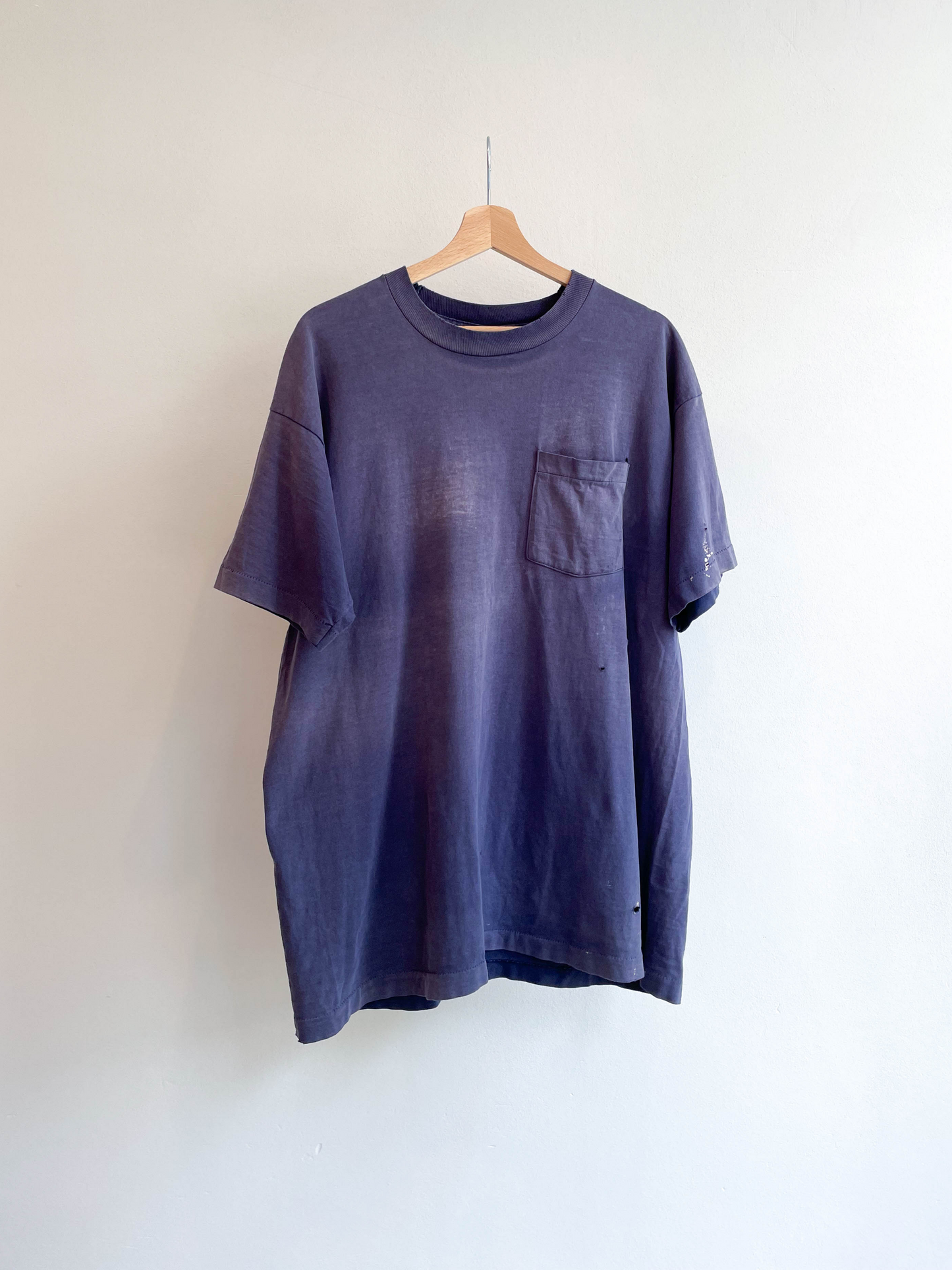 Vintage Faded Distressed Purple Tee - Extra Large
