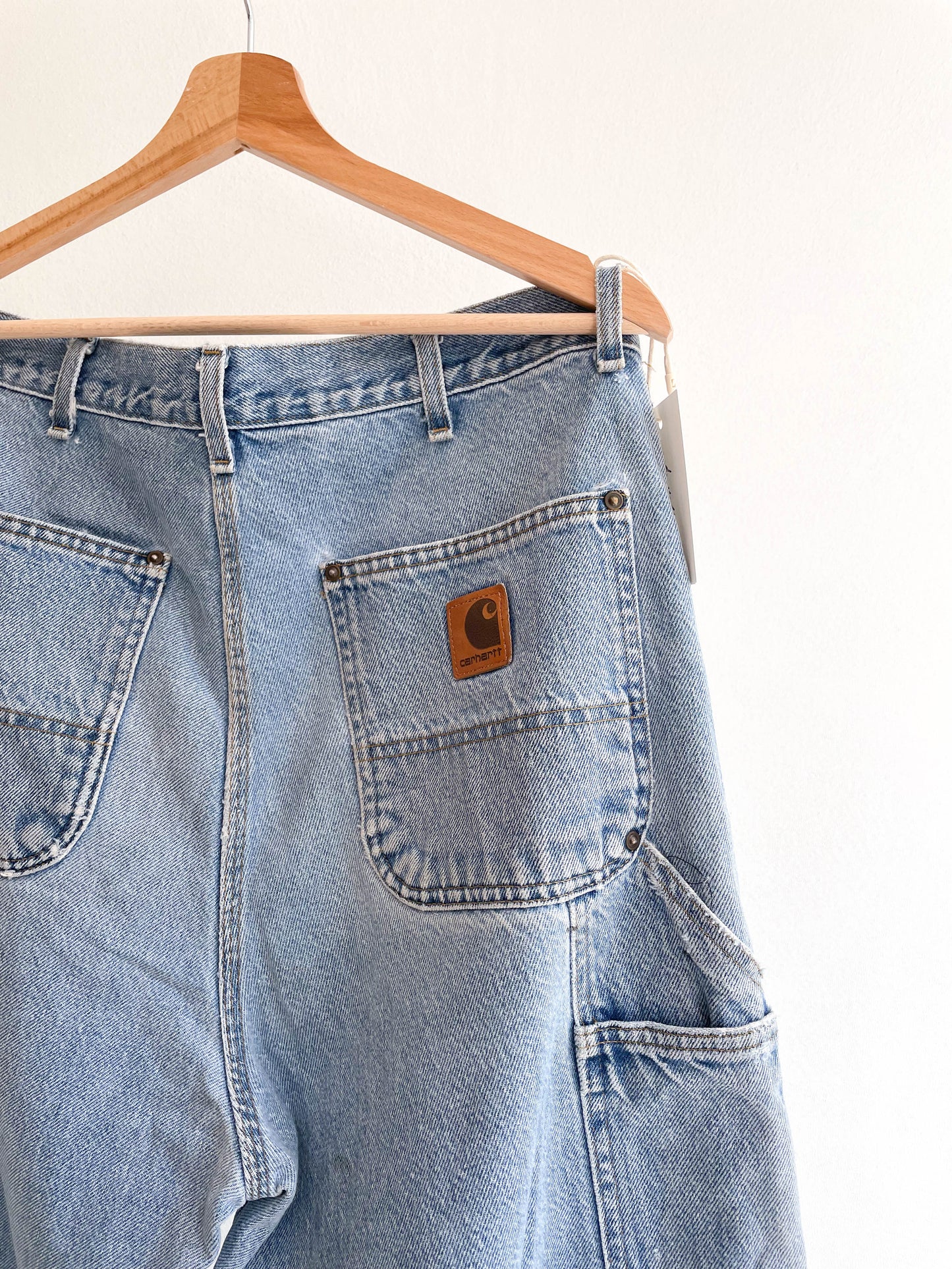 Union Made Distressed Faded Double Knee Denim - Exrta Large