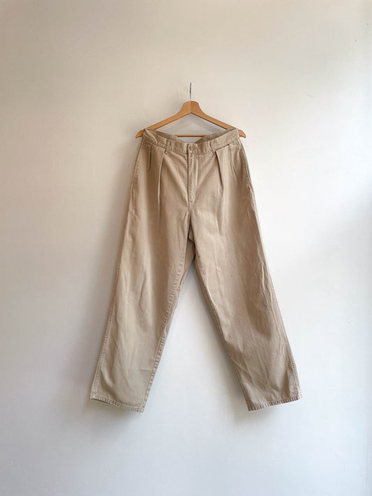 Vintage Polo Ralph Lauren Made in USA Pleated Chino Pants - Large