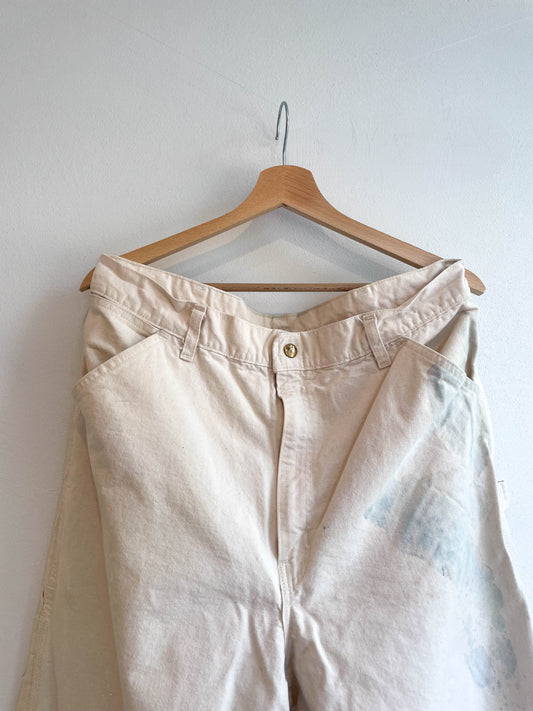 Vintage Carhartt Union Made White Single Knee Pants - Large