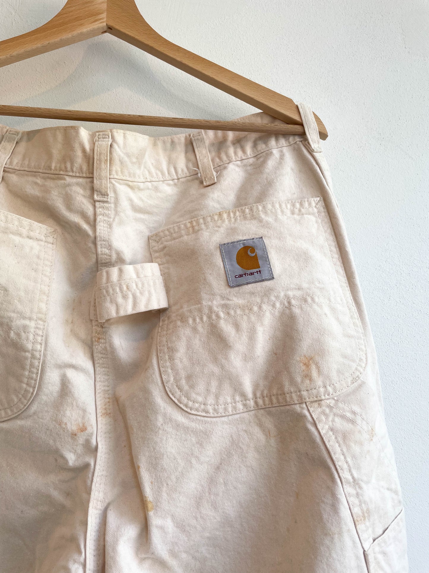 Vintage Carhartt Union Made White Single Knee Pants - Large