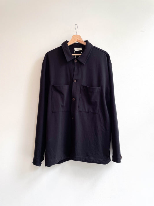 Lemaire Black Two Pocket Overshirt - Large