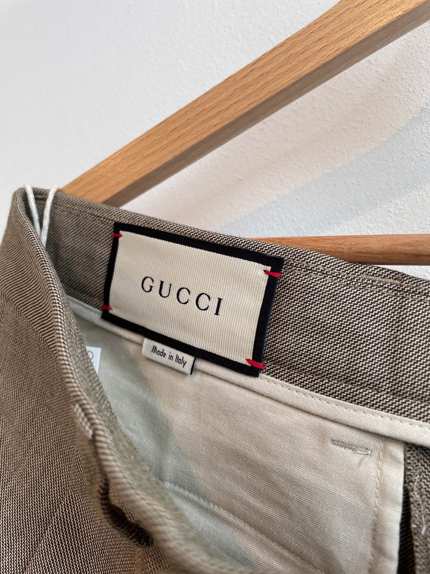 Gucci Wool Herringbone Suit Trousers - Small