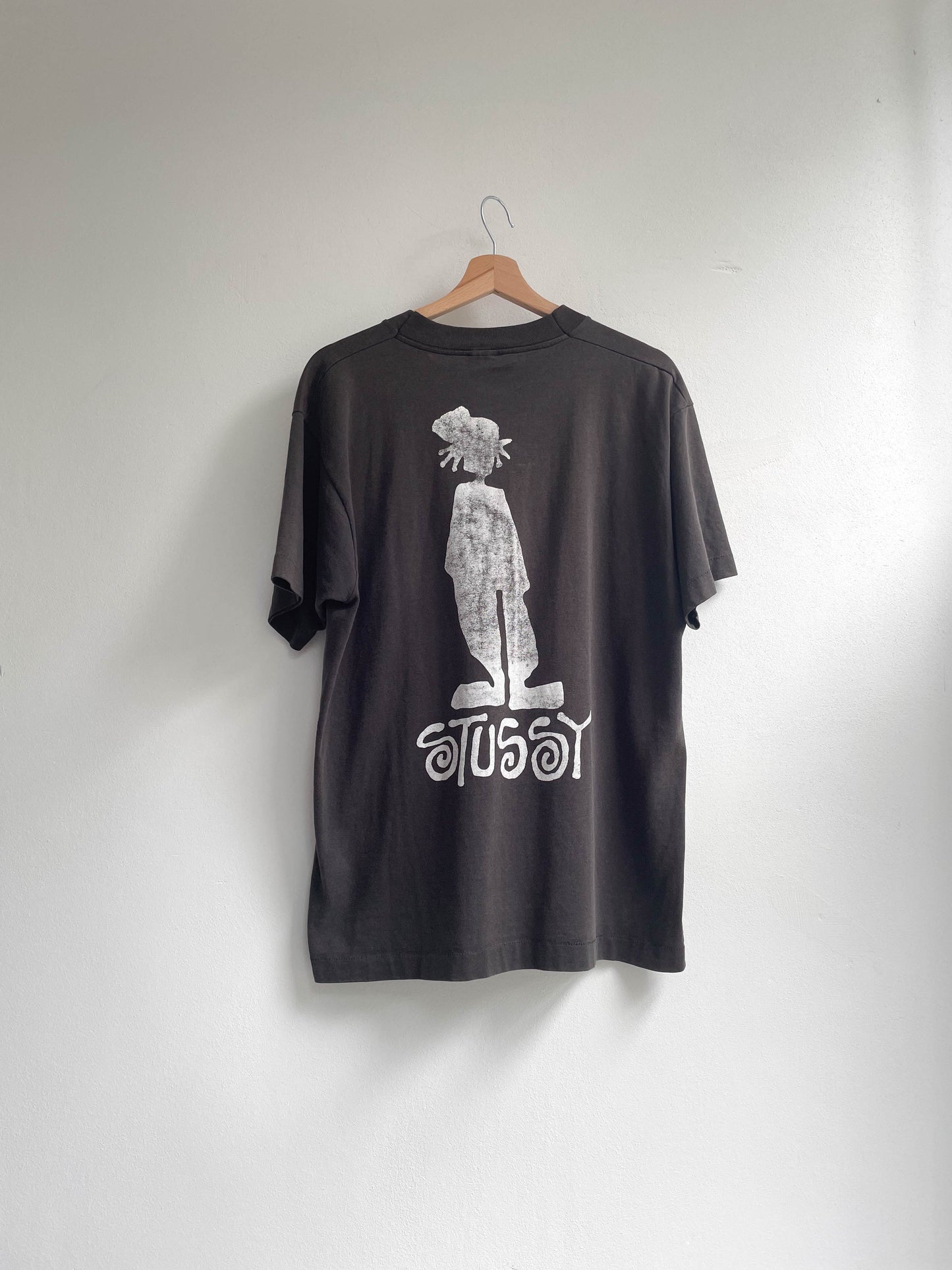 Vintage 80's Stüssy Bootleg Shadowman Tee - Large