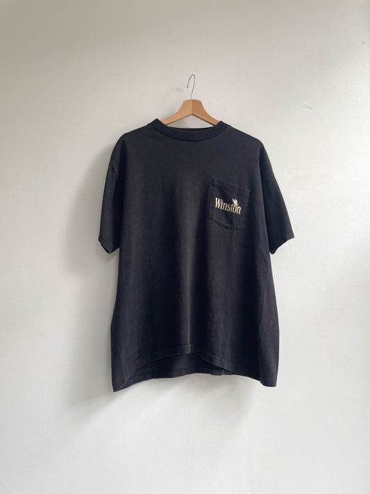 Vintage 90's Winston Eagle Single Stitch Pocket Tee - Large