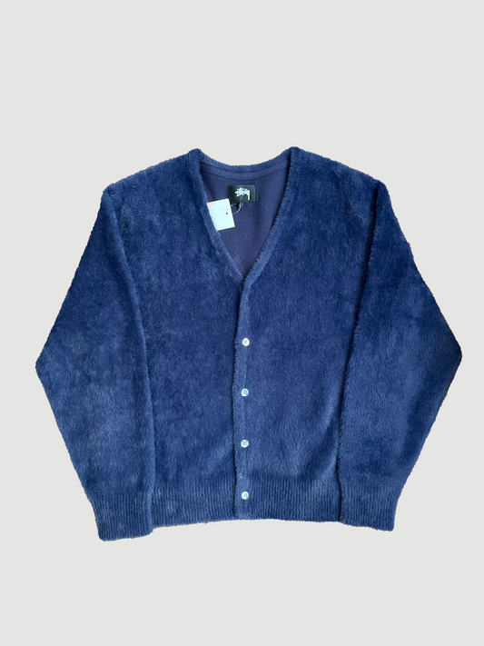 Stüssy Shaggy Cardigan Purple - Large