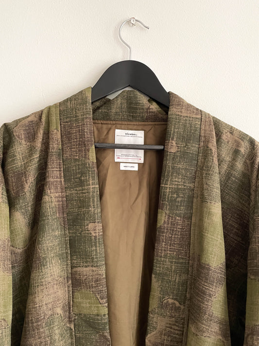 Visvim Sanjuro Kimono Jacket Grey Olive - Medium