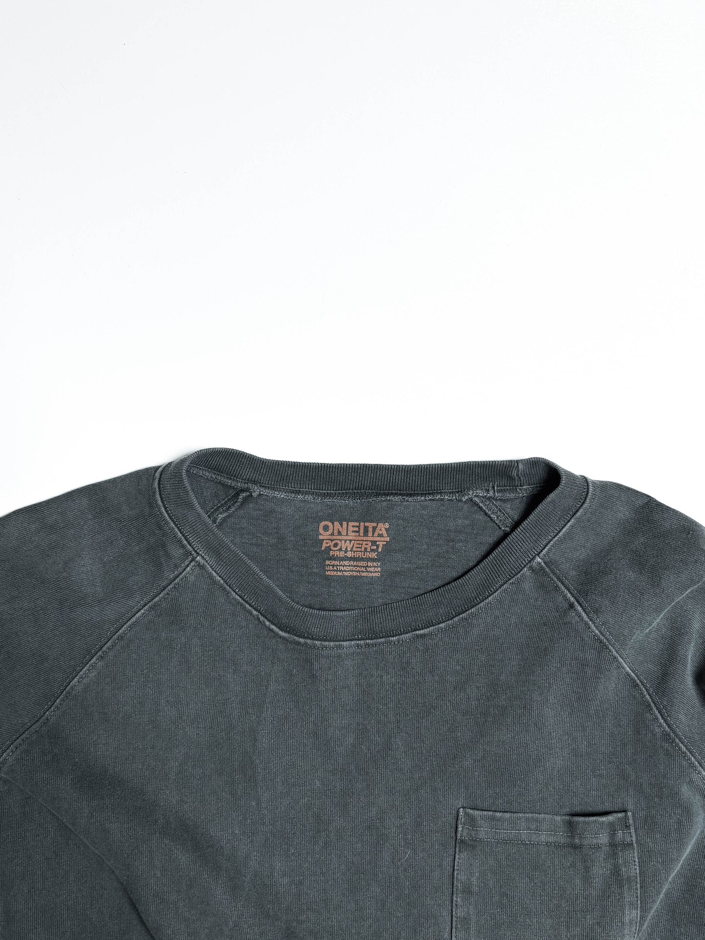 Vintage heavy cotton faded black longsleeve - Medium