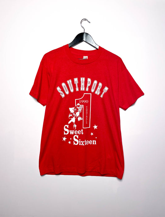 Vintage 1980s Made in U.S.A. 'Southport' Single Stitch Tee - Large