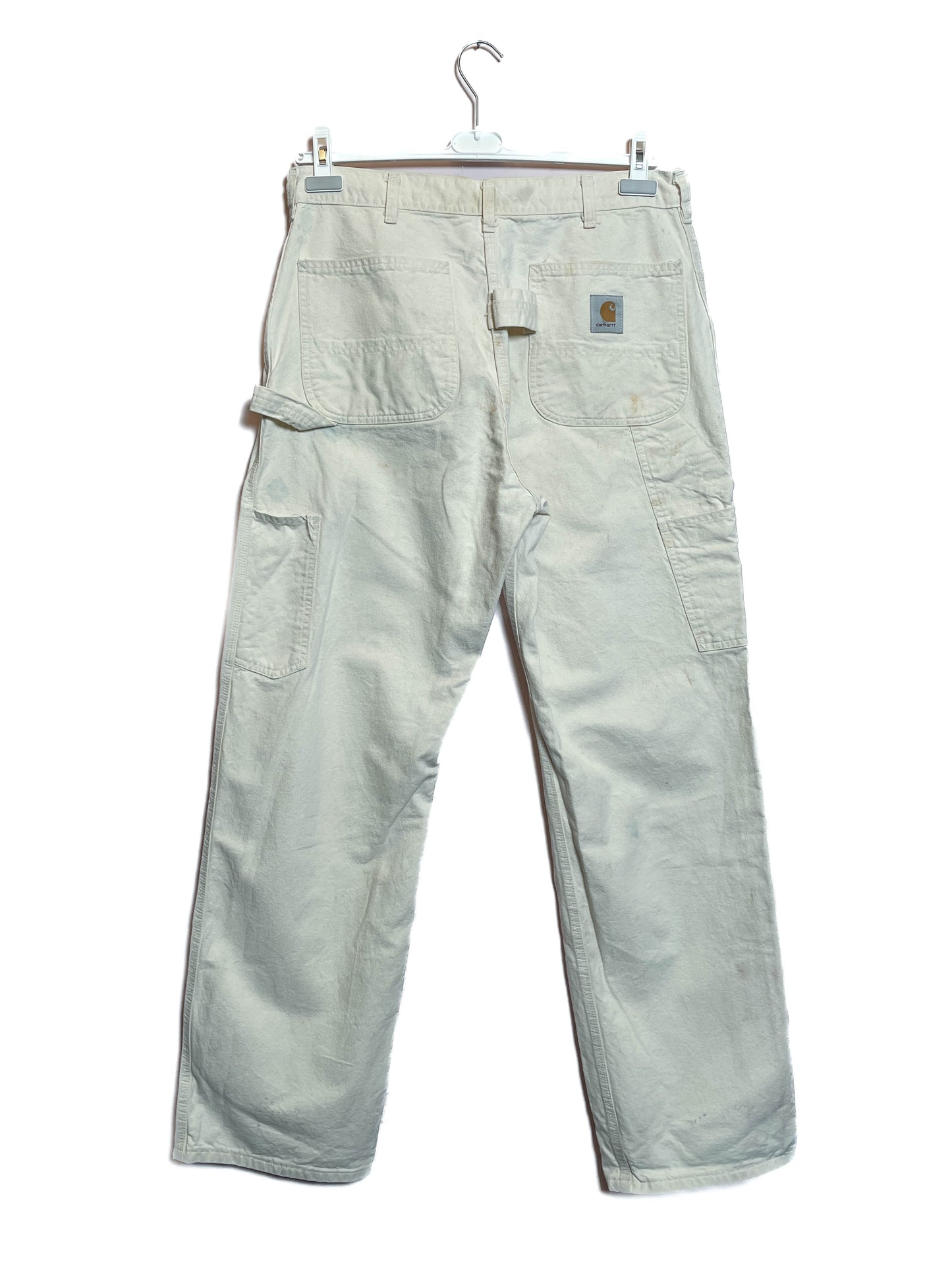 Vintage 70s/80s Carhartt Union Made White Single Knee Pants - Large