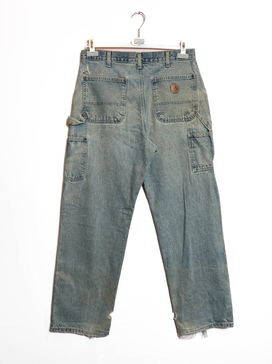Vintage 1990s Trashed Carhartt Double Knee Denim - Large
