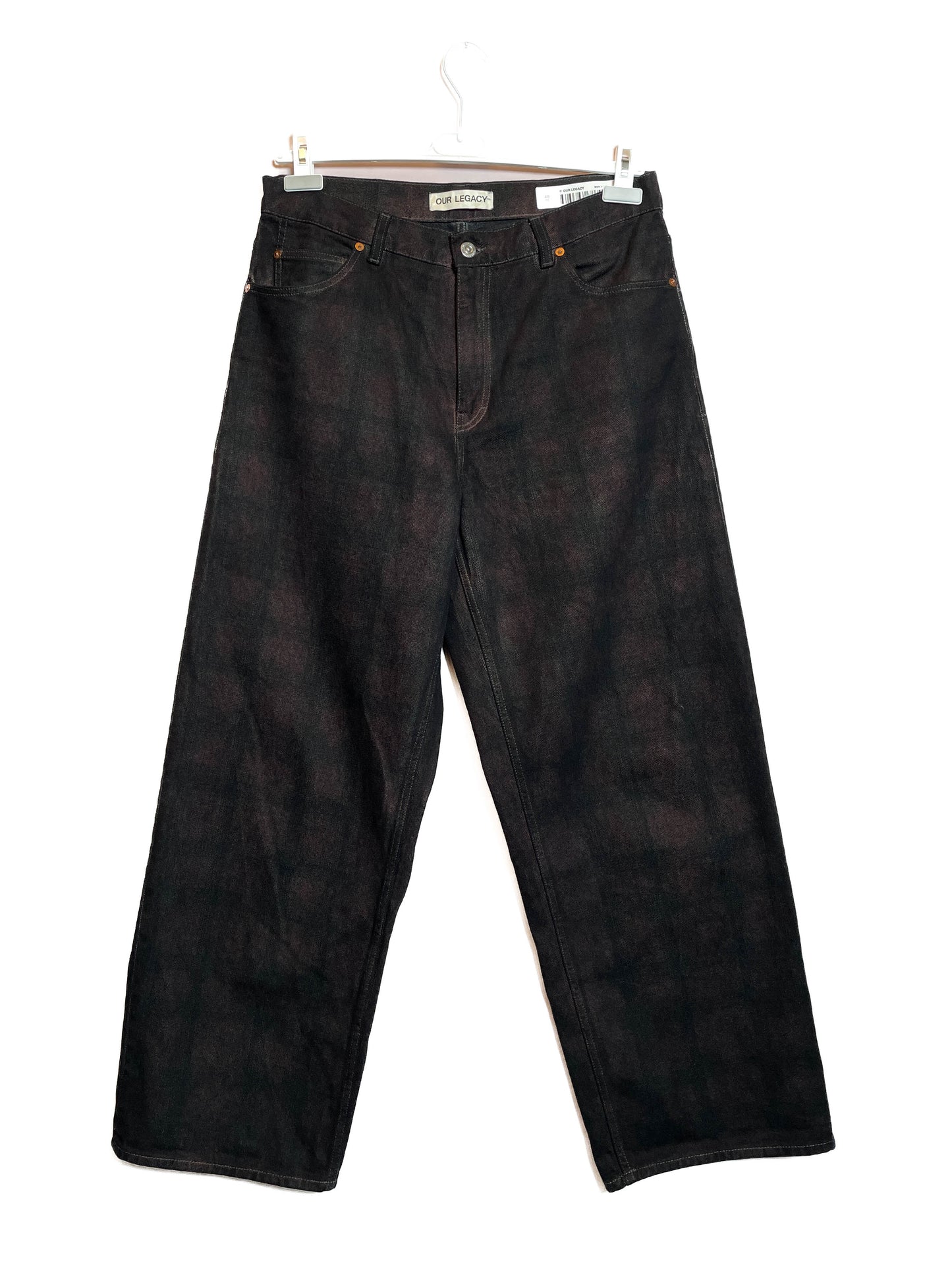 Our Legacy Vast Cut Jeans Overdyed Big Lumberjack Print