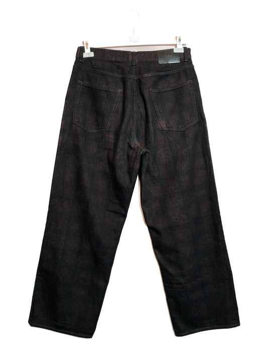 Our Legacy Vast Cut Jeans Overdyed Big Lumberjack Print