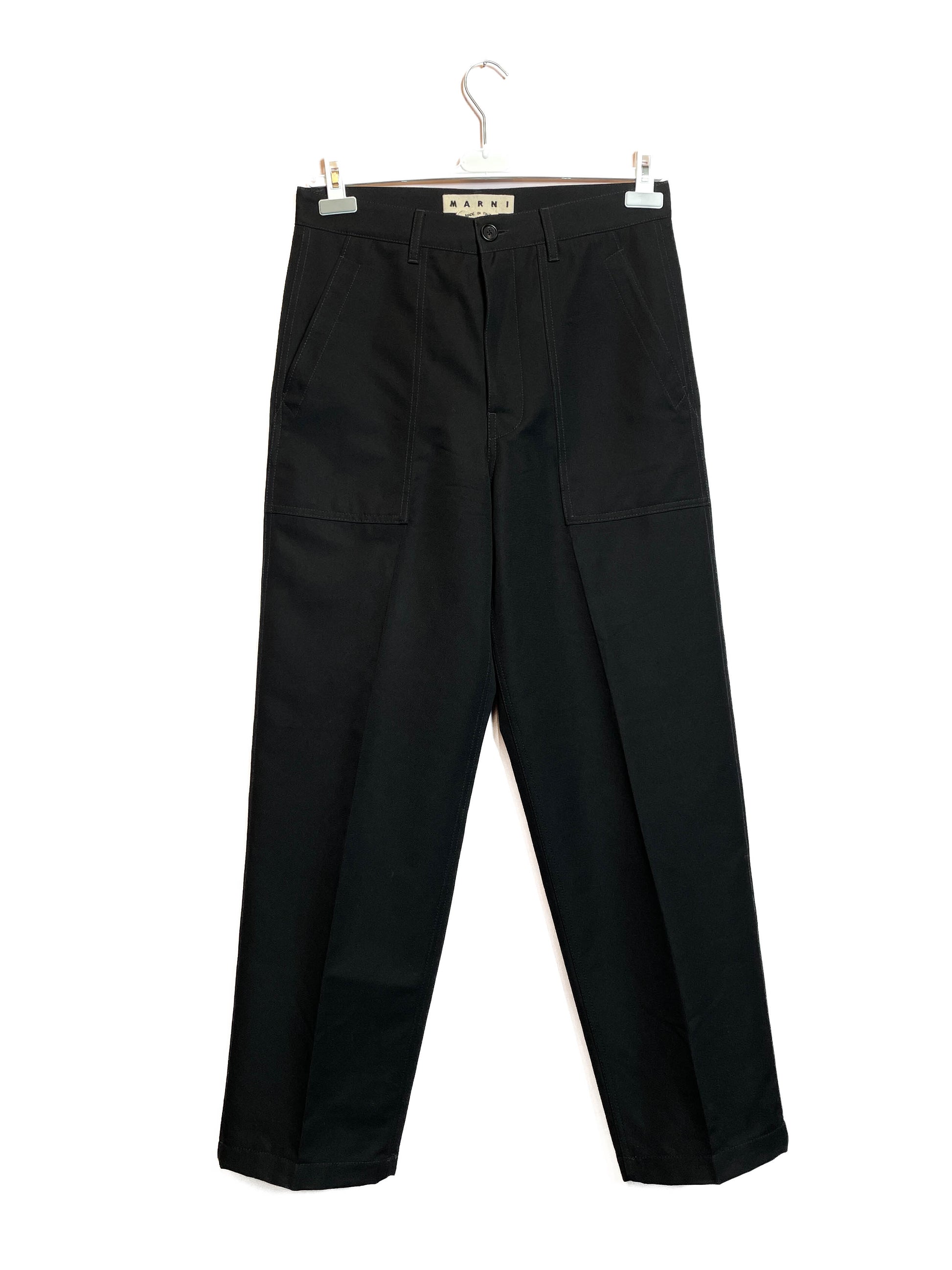 Marni Black Fatique Cotton Pants