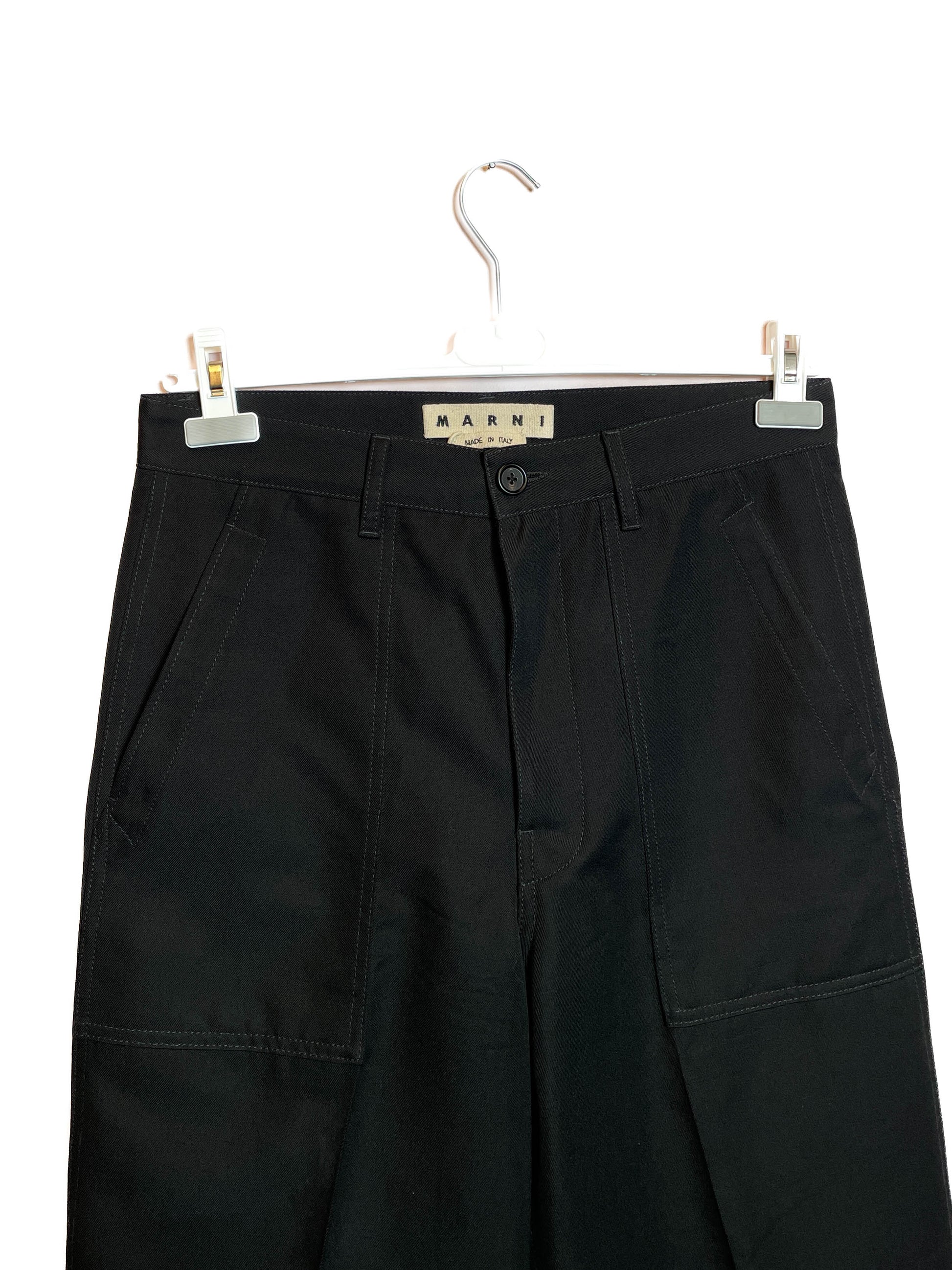 Marni Black Fatique Cotton Pants