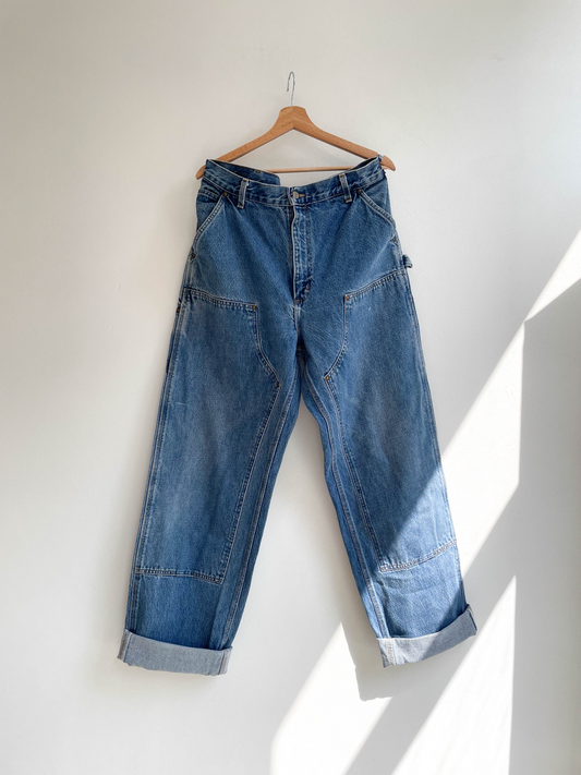 Vintage Carhartt Union Made Denim Double Knees - Extra Large